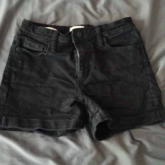 Black Jean Shorts - Picture 1 of 2